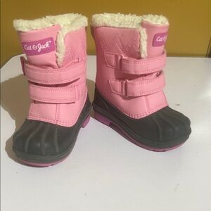 Cat & Jack Pink and Gray Snow Boots